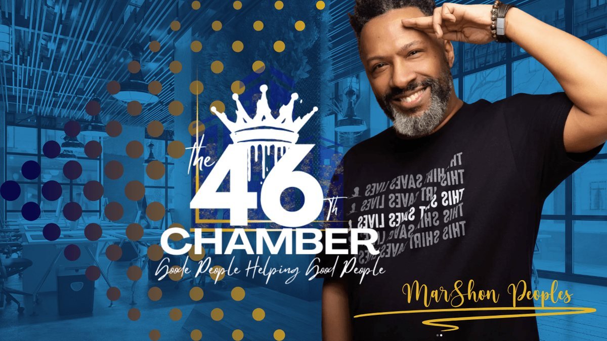 The 46th Chamber banner - Good People Helping Good People - designed by Jasmine W.