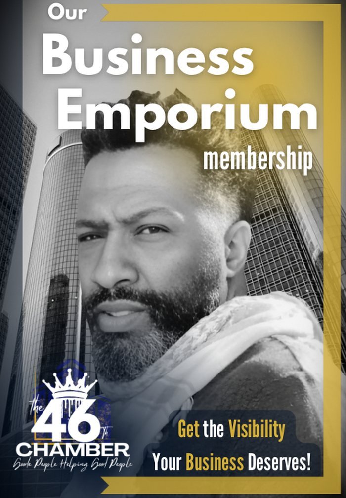 The Business Emporium membership graphic for The 46th Chamber - designed by Jasmine W.
